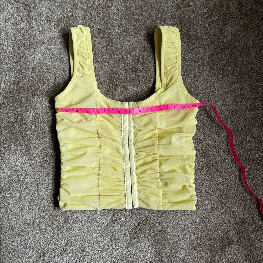 Yellow Ruched Women's Top